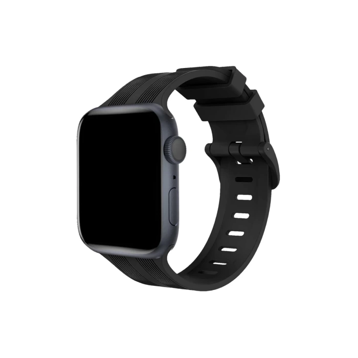 Newface Apple Watch 38mm KR408 Çizgili Silikon Kordon