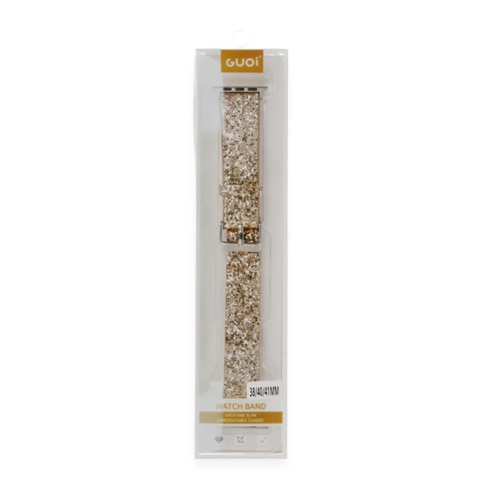 Newface Apple Watch 38mm Starry Taşlı Kordon - Gold