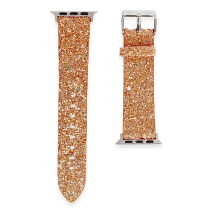 Newface Apple Watch 38mm Starry Taşlı Kordon - Pudra