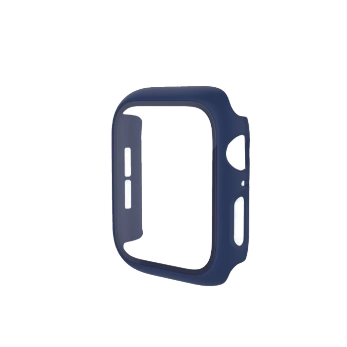 Newface Apple Watch 40mm Camlı Kasa Ekran Koruyucu - Mavi