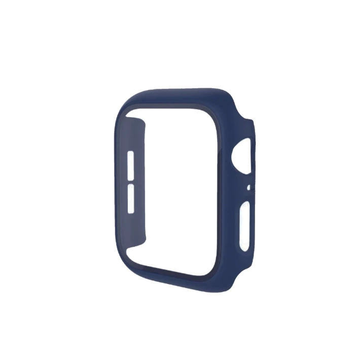 Newface Apple Watch 42mm Camlı Kasa Ekran Koruyucu - Mavi