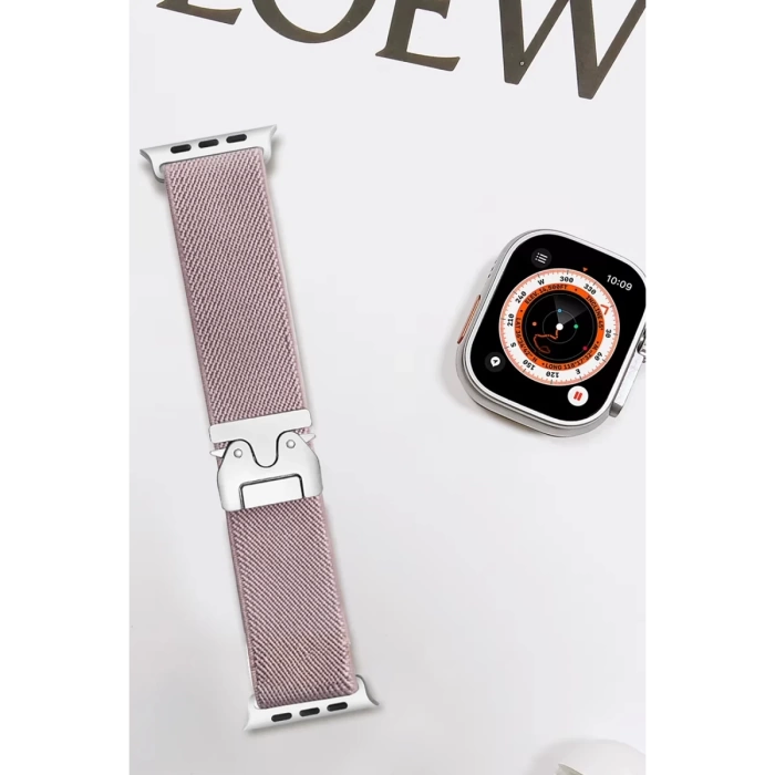 Newface Apple Watch 42mm Forest Kumaş Kordon - Lila