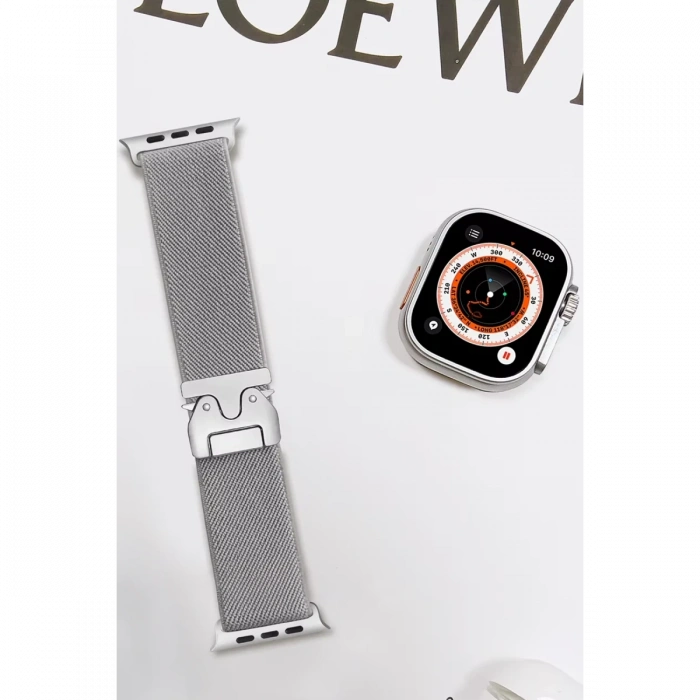Newface Apple Watch 42mm Forest Kumaş Kordon - Titan Gri
