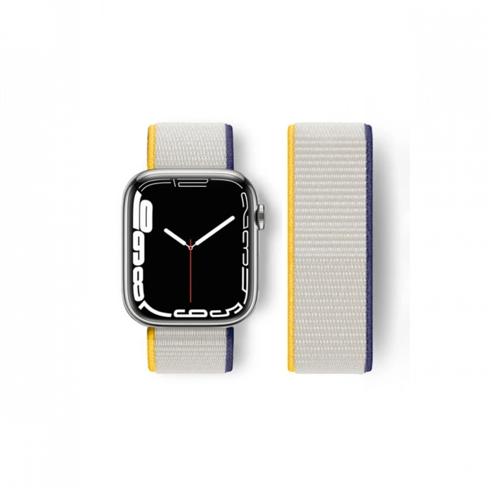 Newface Apple Watch 42mm Hasırlı Cırtcırtlı Kordon