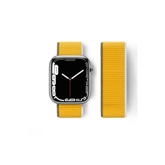Newface Apple Watch 42mm Hasırlı Cırtcırtlı Kordon