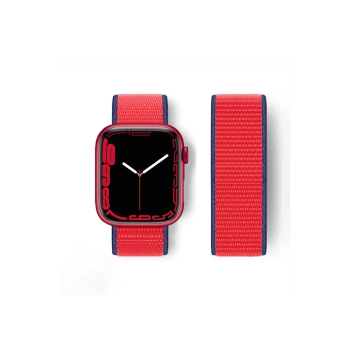 Newface Apple Watch 42mm Hasırlı Cırtcırtlı Kordon