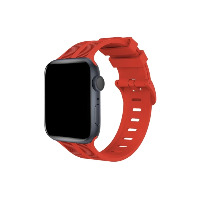 Newface Apple Watch 42mm KR408 Çizgili Silikon Kordon