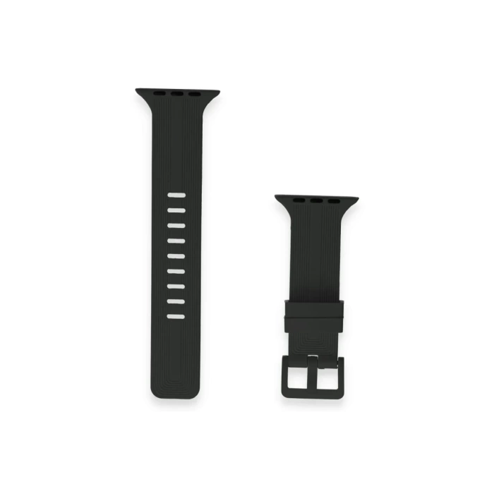 Newface Apple Watch 42mm KR408 Çizgili Silikon Kordon