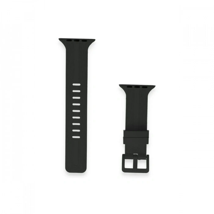 Newface Apple Watch 42mm KR408 Çizgili Silikon Kordon