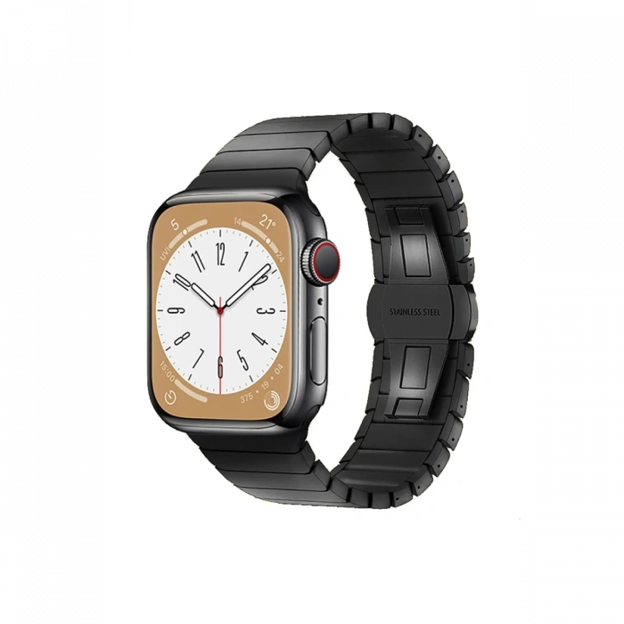 Apple Watch 42mm KR416 Huks Kordon - Siyah