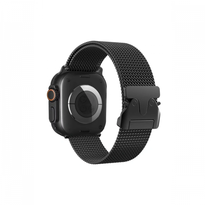 Newface Apple Watch 42mm Milano Metal Kordon - Siyah
