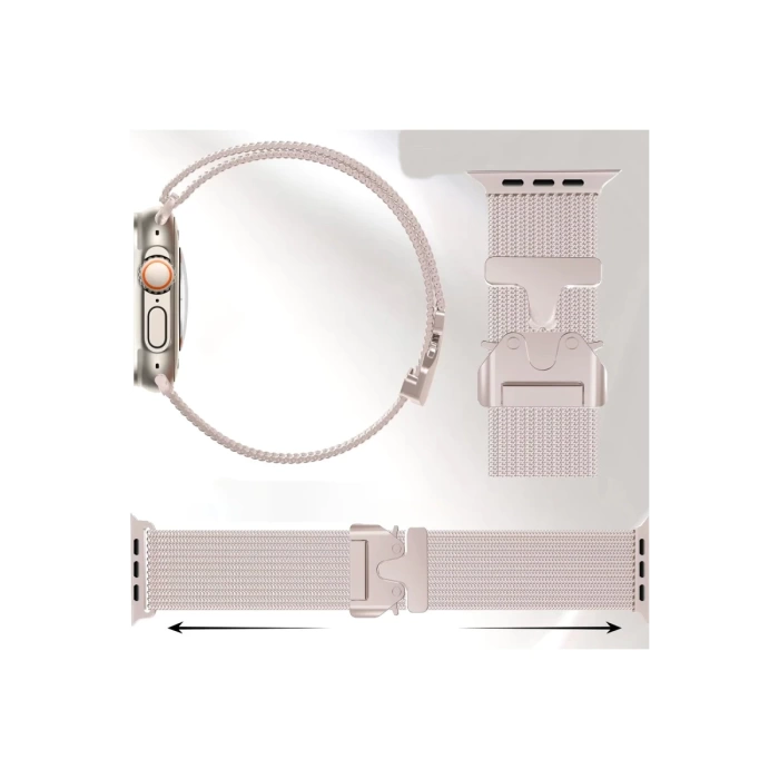 Newface Apple Watch 42mm Milano Metal Kordon - Titan Gri