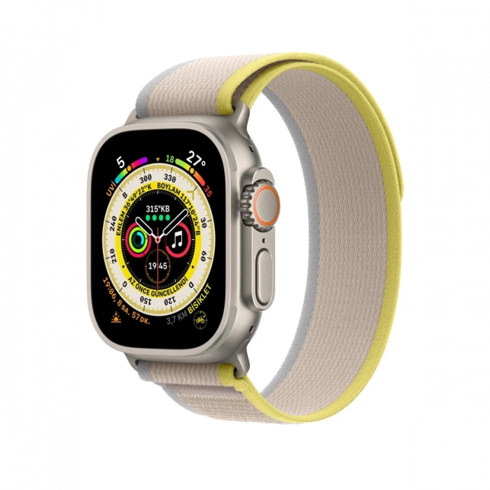 Apple Watch 42mm Trail Kordon - Sarı-Bej