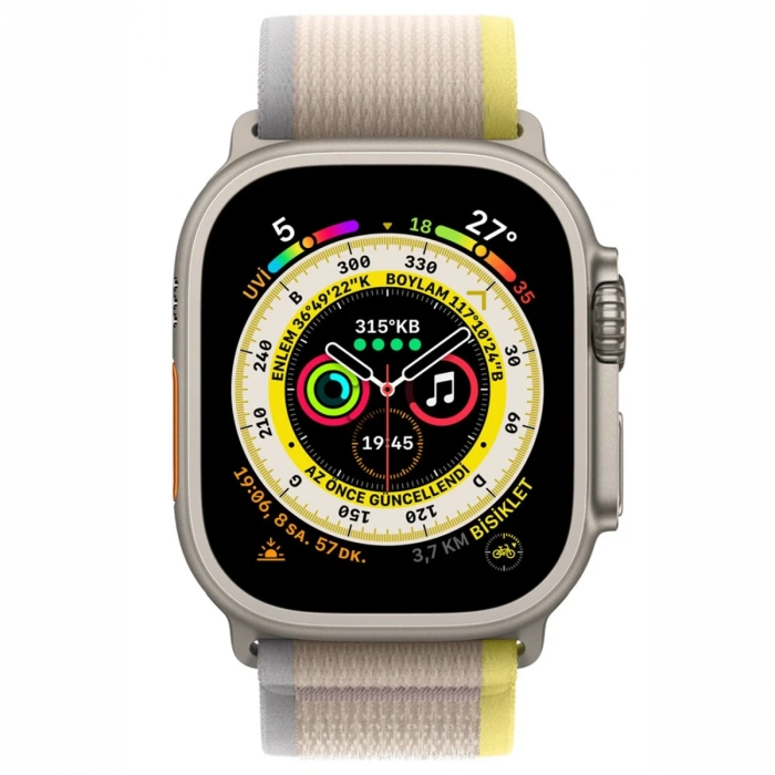 Apple Watch 42mm Trail Kordon - Sarı-Bej
