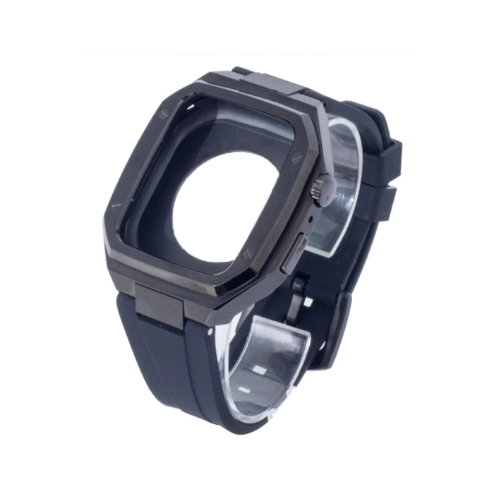 Newface Apple Watch 44mm KR402 Metal Kasa Silikon Kordon