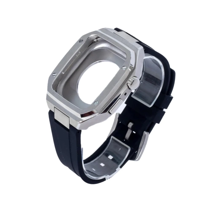 Newface Apple Watch 44mm KR402 Metal Kasa Silikon Kordon