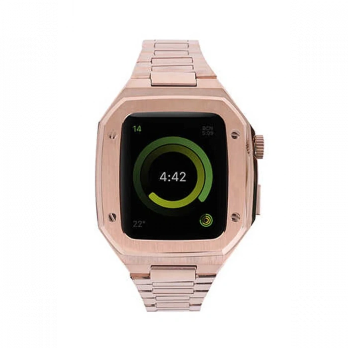 Newface Apple Watch 44mm Metal Petek Kasalı Kordon