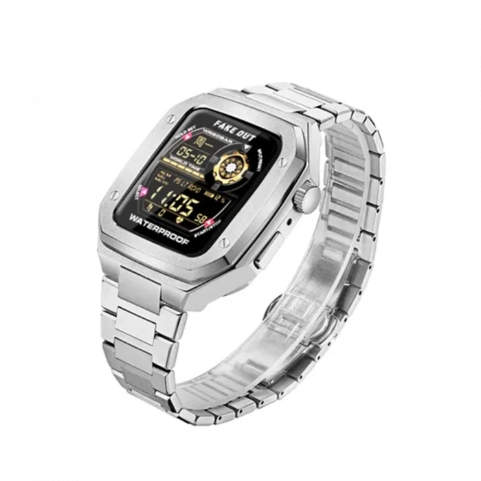 Newface Apple Watch 44mm Metal Petek Kasalı Kordon