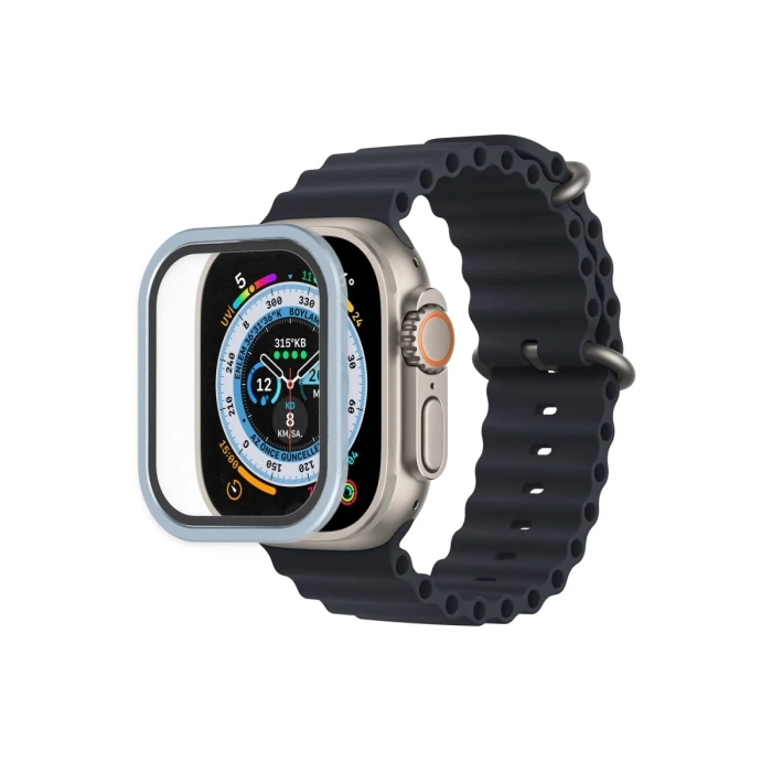 Newface Apple Watch Ultra 49mm Alüminyum Kasa Cam Ekran Koruyucu