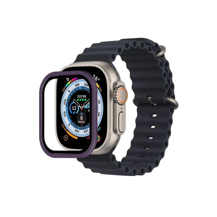 Newface Apple Watch Ultra 49mm Alüminyum Kasa Cam Ekran Koruyucu