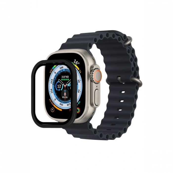 Newface Apple Watch Ultra 49mm Alüminyum Kasa Cam Ekran Koruyucu