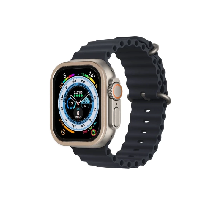 Newface Apple Watch Ultra 49mm Alüminyum Kasa Cam Ekran Koruyucu