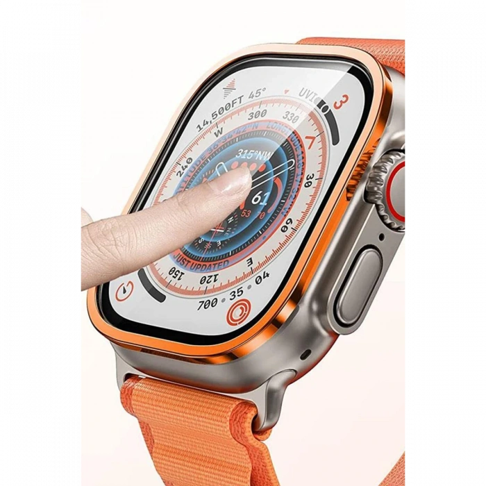 Newface Apple Watch Ultra 49mm Alüminyum Kasa Cam Ekran Koruyucu