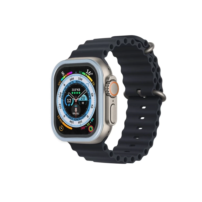 Newface Apple Watch Ultra 49mm Alüminyum Kasa Cam Ekran Koruyucu