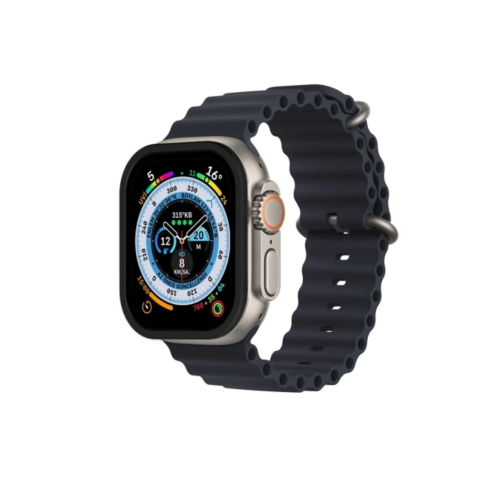 Newface Apple Watch Ultra 49mm Alüminyum Kasa Cam Ekran Koruyucu