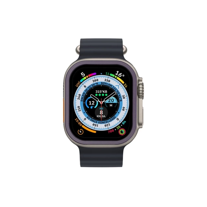 Newface Apple Watch Ultra 49mm Alüminyum Kasa Cam Ekran Koruyucu