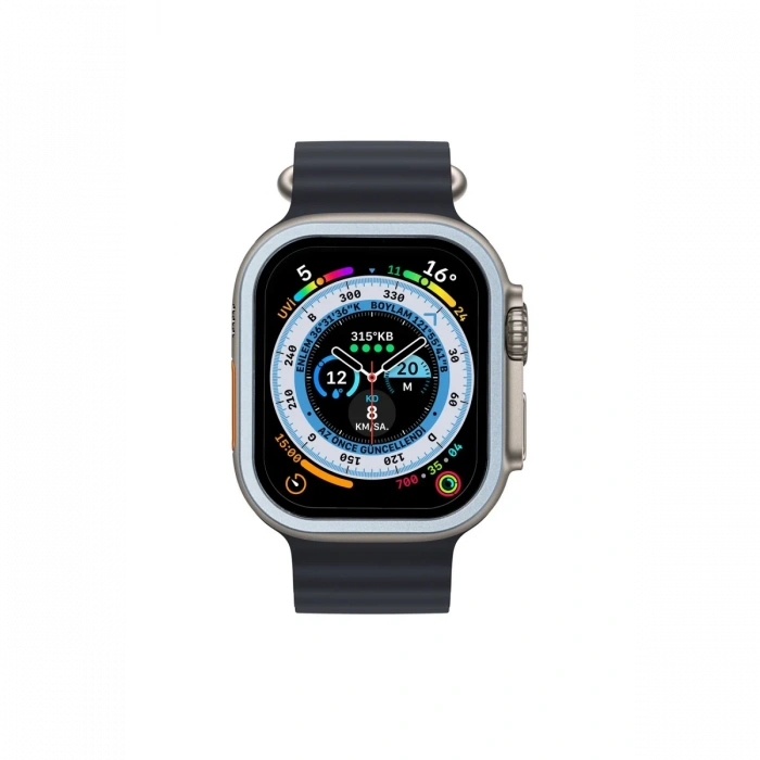 Newface Apple Watch Ultra 49mm Alüminyum Kasa Cam Ekran Koruyucu