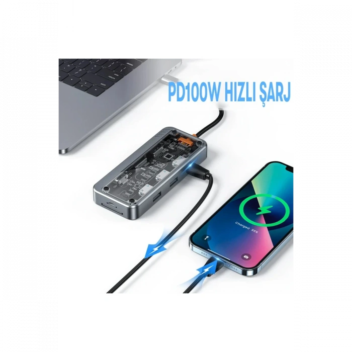 Newface Dönüştürücü 10in1 Hub SW10V - Gri