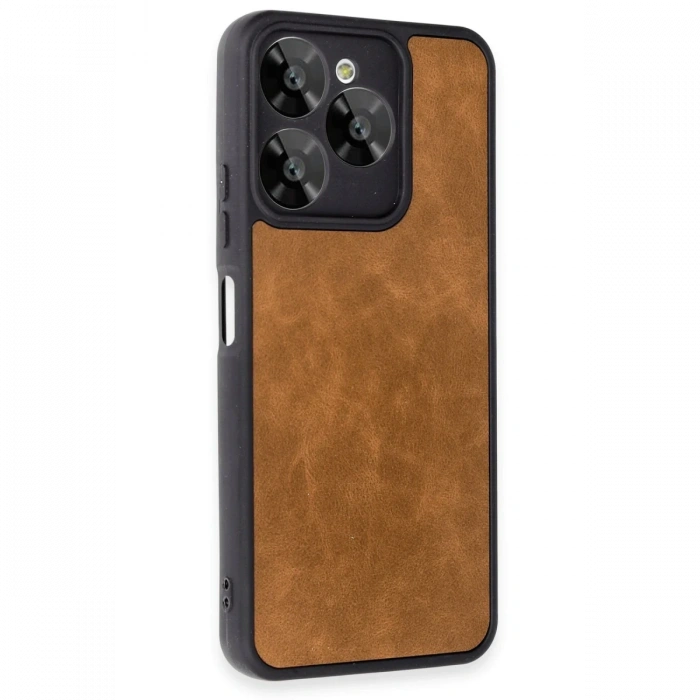 Newface General Mobile Era 30 Kılıf Aras Deri Kapak - Taba