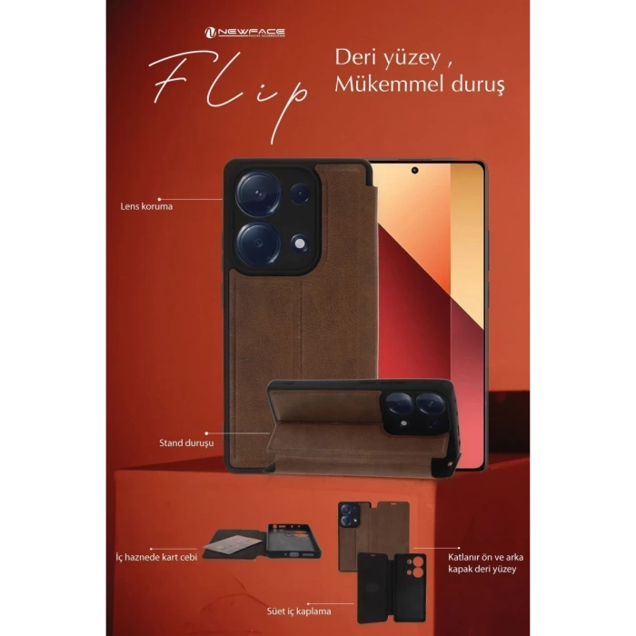 Newface General Mobile Era 30 Kılıf Flip Cover - Kırmızı
