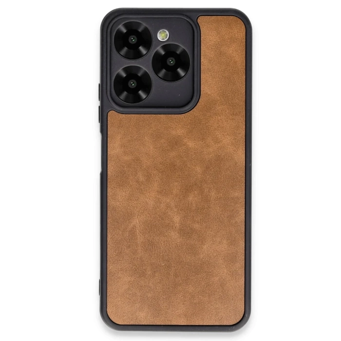 Newface General Mobile Era 50 Kılıf Aras Deri Kapak - Taba