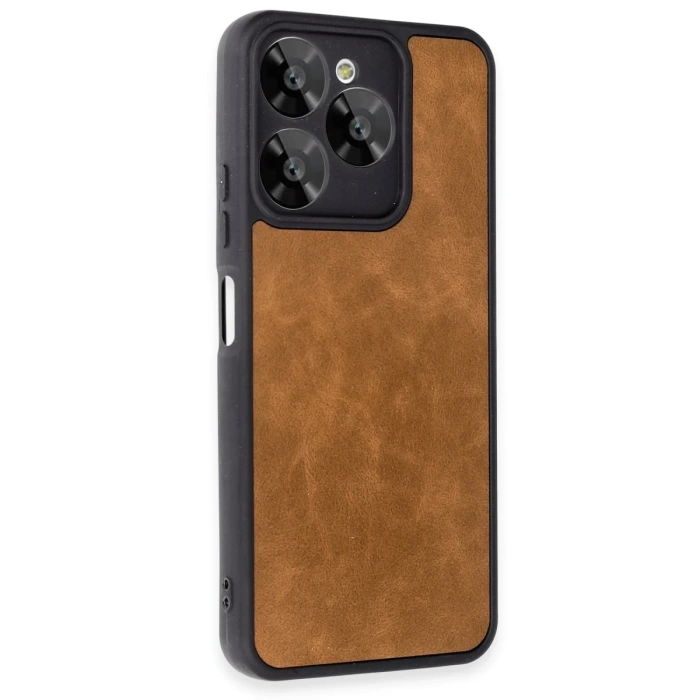 Newface General Mobile Era 50 Kılıf Aras Deri Kapak - Taba