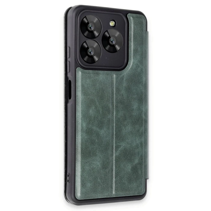 Newface General Mobile Era 50 Kılıf Flip Cover - Koyu Yeşil