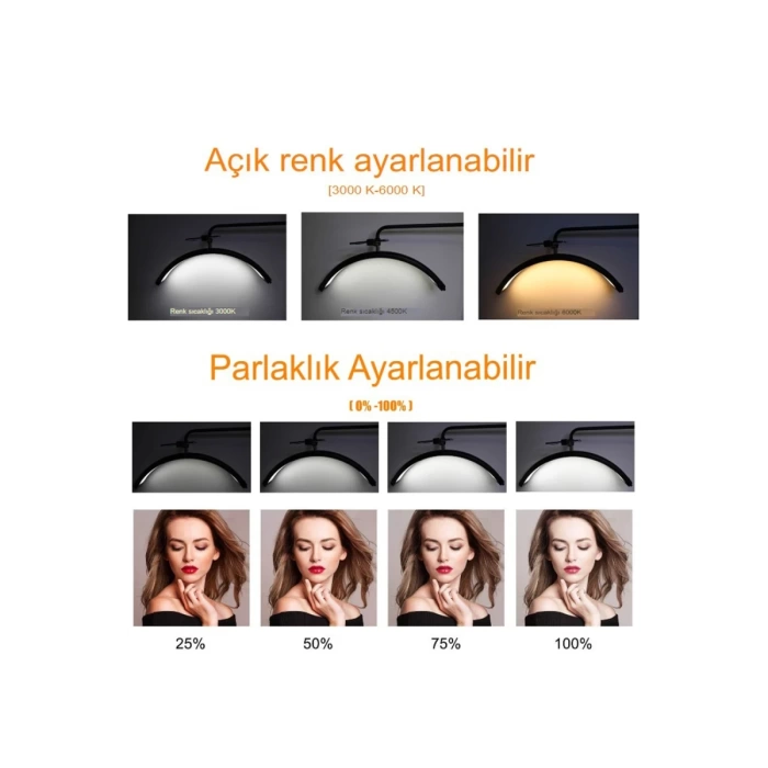 Newface HD-M8X 70cm Güzellik Bakım Işığı - Siyah