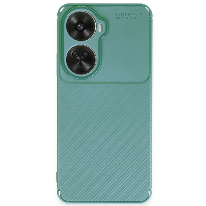 Newface Huawei Nova 12 SE Kılıf Auto Focus Karbon Kapak - Koyu Yeşil