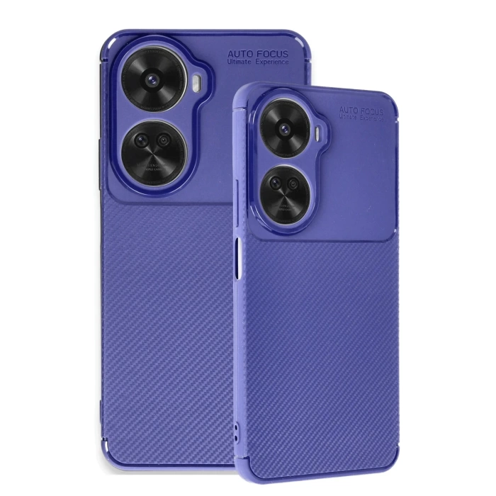 Newface Huawei Nova 12 SE Kılıf Auto Focus Karbon Kapak - Lacivert