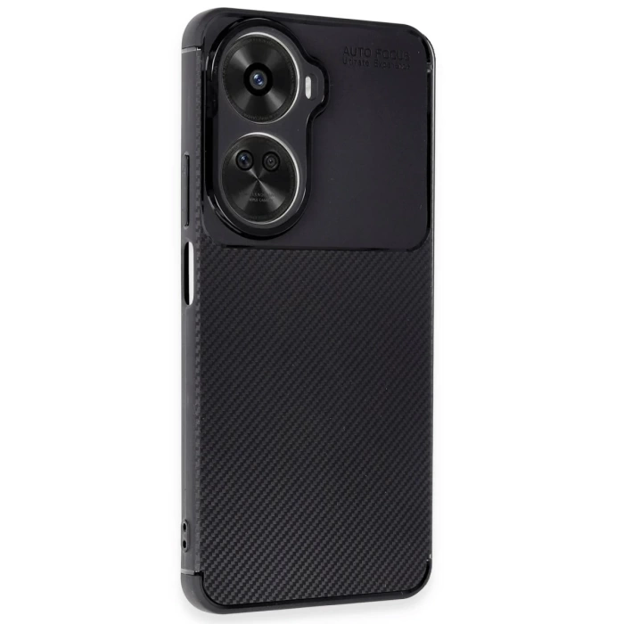 Newface Huawei Nova 12 SE Kılıf Auto Focus Karbon Kapak - Siyah