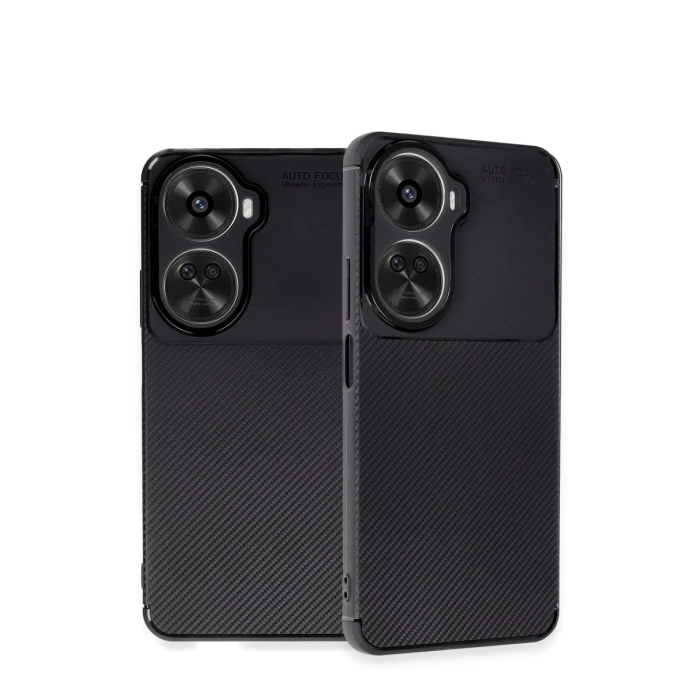 Newface Huawei Nova 12 SE Kılıf Auto Focus Karbon Kapak - Siyah