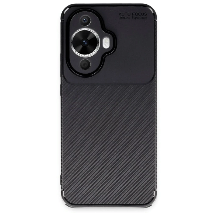 Newface Huawei Nova 12S Kılıf Auto Focus Karbon Kapak - Siyah