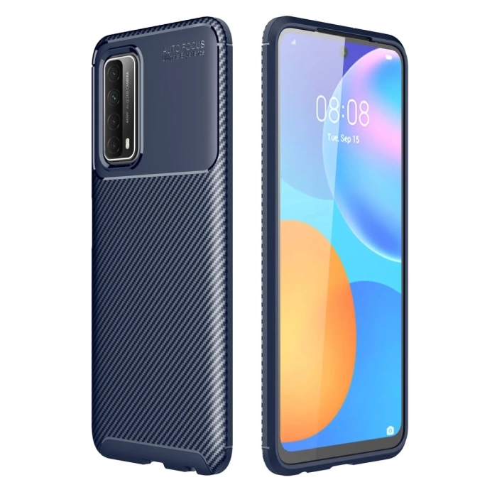 Newface Huawei P Smart 2021 Kılıf Auto Focus Karbon Kapak