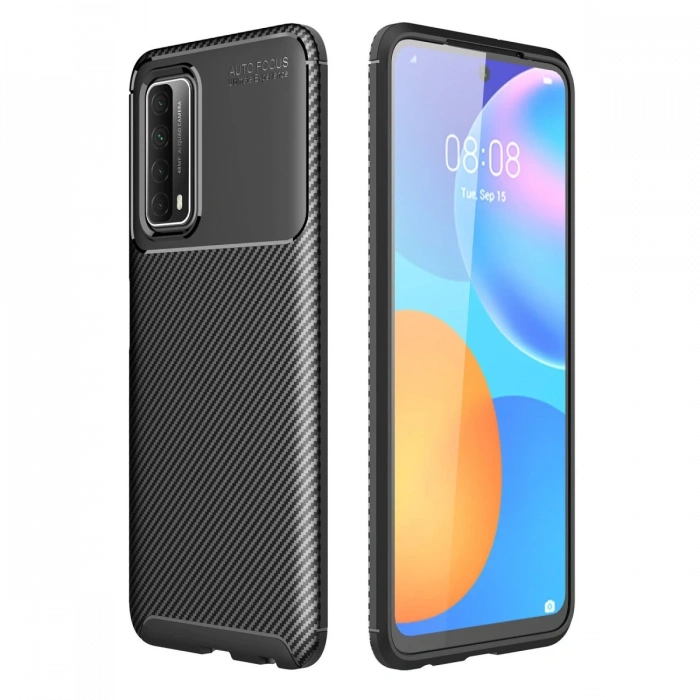 Newface Huawei P Smart 2021 Kılıf Auto Focus Karbon Kapak