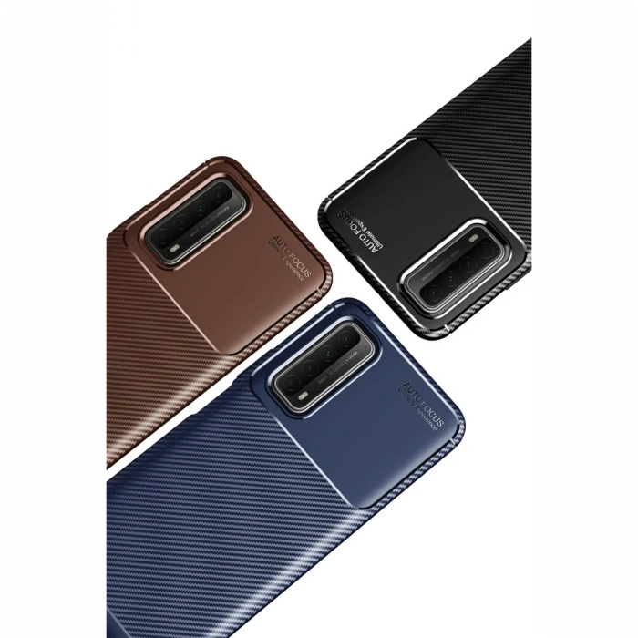 Newface Huawei P Smart 2021 Kılıf Auto Focus Karbon Kapak