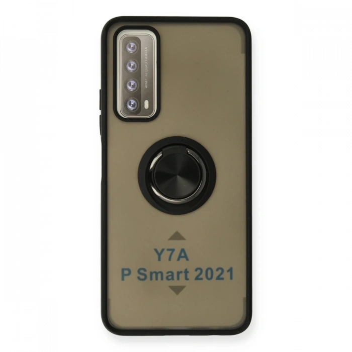 Newface Huawei P Smart 2021 Kılıf Montreal Yüzüklü Silikon Kapak