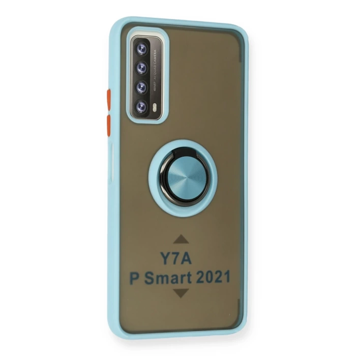 Newface Huawei P Smart 2021 Kılıf Montreal Yüzüklü Silikon Kapak