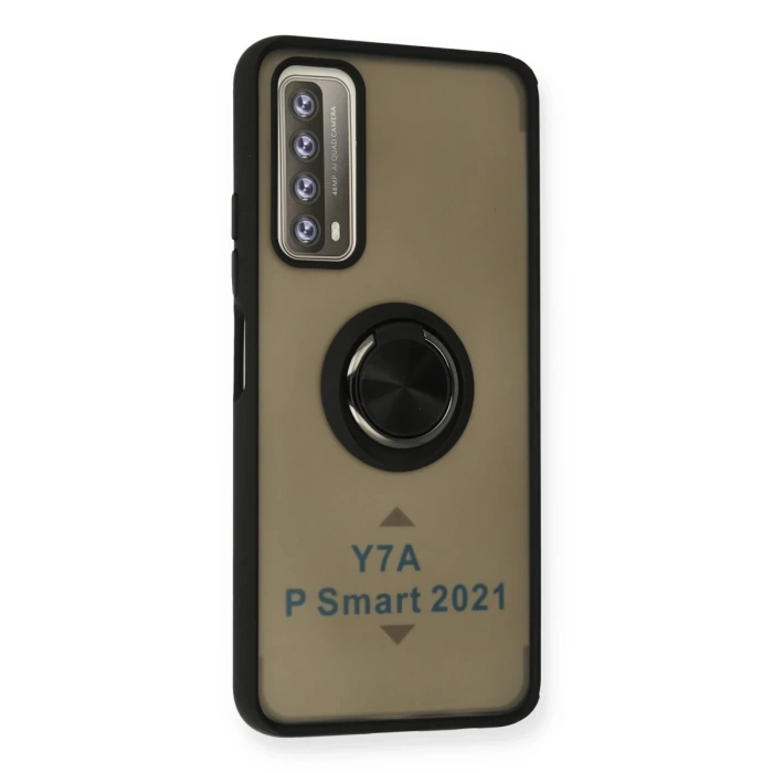 Newface Huawei P Smart 2021 Kılıf Montreal Yüzüklü Silikon Kapak