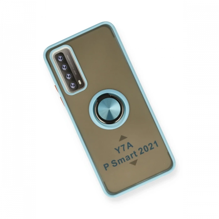 Newface Huawei P Smart 2021 Kılıf Montreal Yüzüklü Silikon Kapak